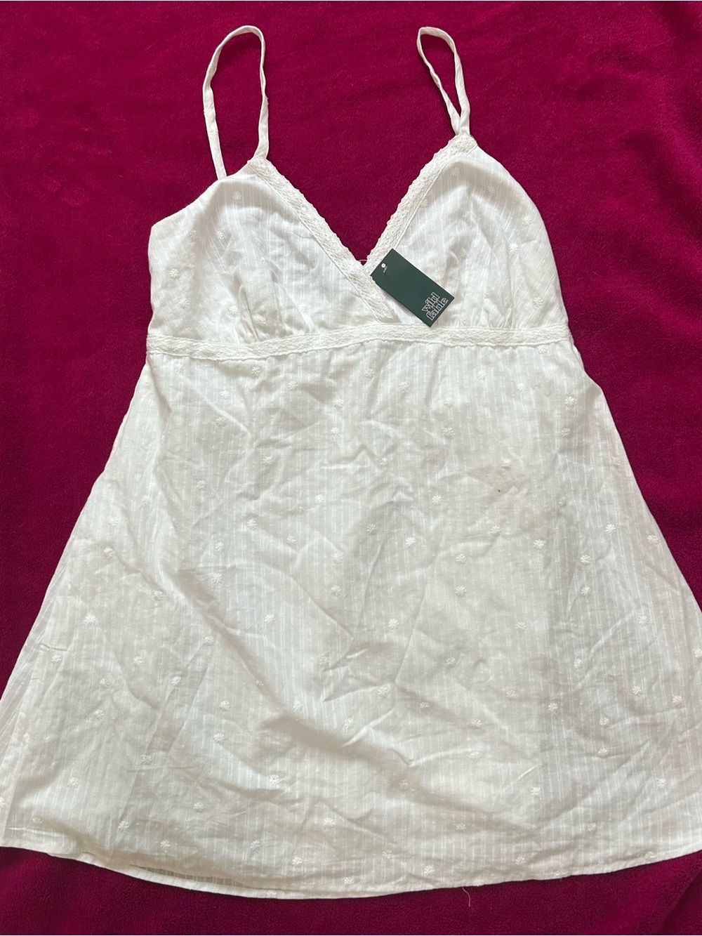 NWT Wild Fable White Lace Babydoll Mini Dress - Size XXL
